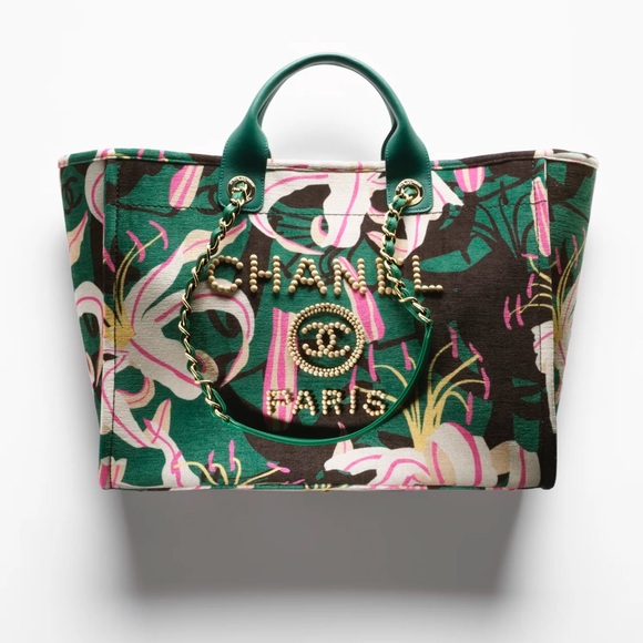 CHANEL SMALL SHOPPING BAG fall-winter 2023/24 pre-collection Green & Multicolor - Picture 5 of 5